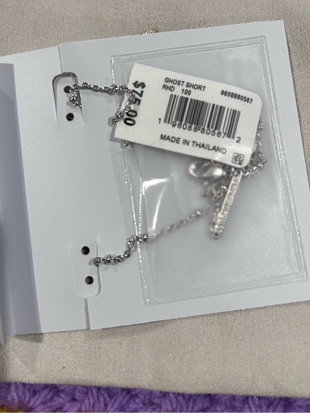 NWT Kendra Scott Silver Ghost Short Pendant Necklace - Picture 7 of 7